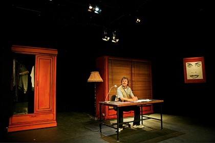 Production still for "The Pitch". Peter Houghton as Walter Weinermann. Photographer: Jeff Busby