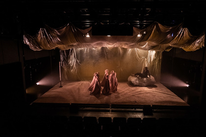 Production still for "My Dearworthy Darling". Jennifer Vuletic (far right). Photographer: David Paterson