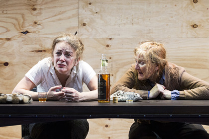 Production still for "Night on Bald Mountain". L-R: Melita Jurisic, Julie Forsyth. Photographer: Pia Johnson