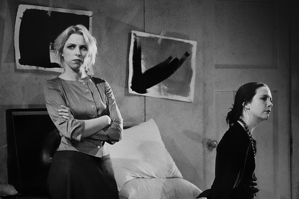 Production still for "Ancient Enmity". L-R: Miria Kostiuk as Clara Westhoff, Sarah Norris as Paula Modersohn Becker. Photographer: Rachelle Roberts