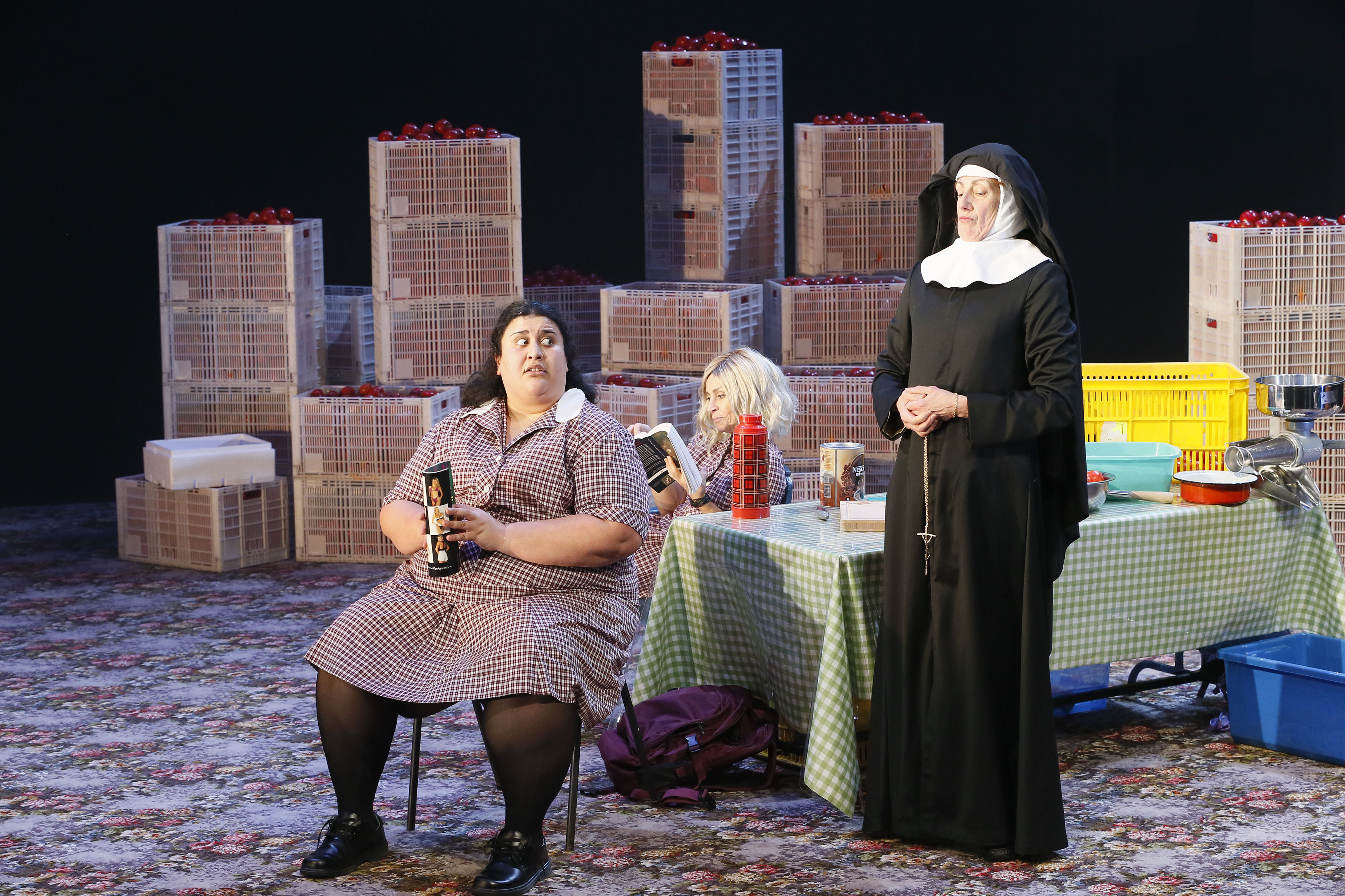 Production still for the 2022 Season of 'Looking For Alibrandi'. L-R: Chanella Macri, Jennifer Vuletic. Photographers: Jeff Busby & Tamarah Scott