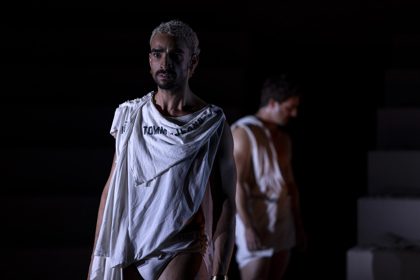 Production photography from TROY (2025) / Photographer: Pia Johnson / Featuring: Lyndon Watts & Danny Ball