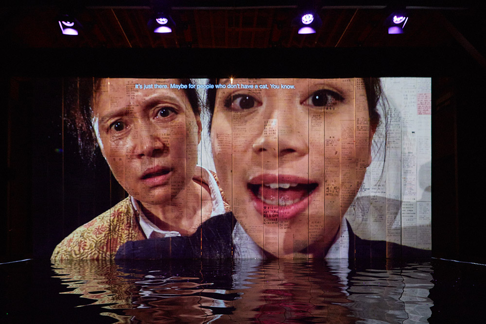 Production still for "Little Emperors". L-R: Diana Xiaojie Lin, Alice Qin. Photographer: Tim Grey