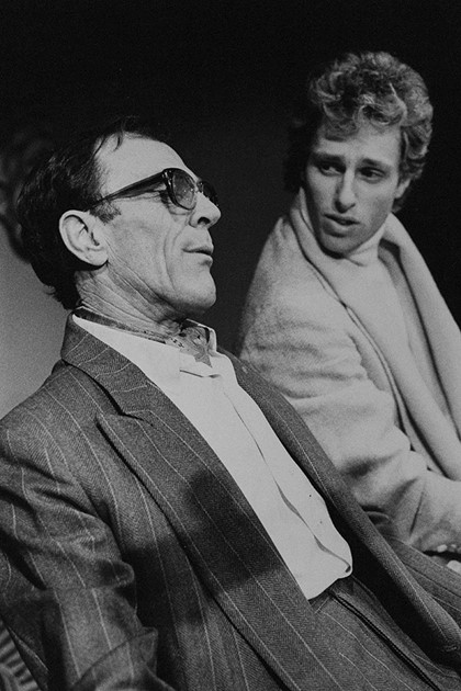 Production still from "A Life in the Theatre". L-R: Roy Baldwin as Robert, Alan Knoepfler as John. Photographer: Jeff Busby