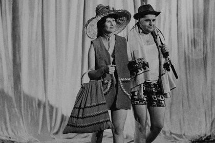 Production still for "Away". L-R: Jillian Murray, Ross Williams. Photographer: Jeff Busby