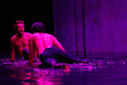 Production still for "Little Emperors". L-R: Liam Maguire, Yuchen Wang. Photographer: Tim Grey