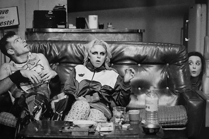 Production still for "Public Dancing". L-R: James Brennan as Sebastian, Miria Kostiuk as Coral, Sarah Norris as Leah. Photographer: Rachelle Roberts