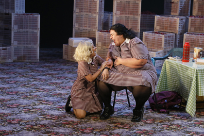 Production still for the 2022 Season of 'Looking For Alibrandi'. L-R: Lucia Mastrantone, Chanella Macri. Photographers: Jeff Busby & Tamarah Scott