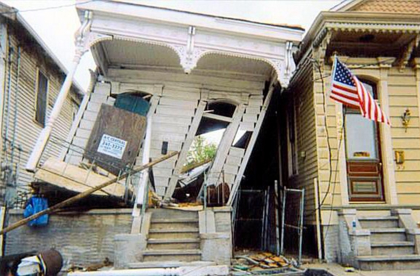 The house across the street from my apartment in New Orleans Post-Katrina, Photographer: Morgan Rose