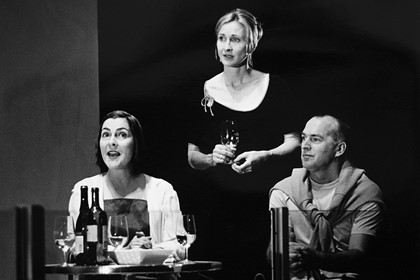 Production still for "Rapture". L-R: Marg Downey as Henny, Natasha Herbert as Eve, Greg Stone as Harry. Photographer: Jeff Busby