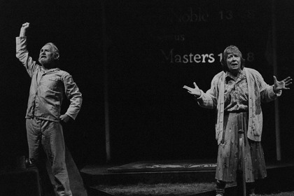 Production still for "Royboys": L-R: Edward Hepple as Ray ,Billie Hammerberg as Berryl. Photographer: Jeff Busby