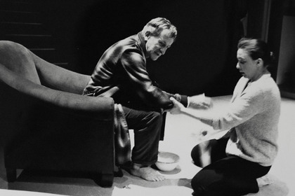 Production still for "Furious". L-R: John Gaden as Gus, Rachel Szalay as Lynnie. Photographer: David Wilson