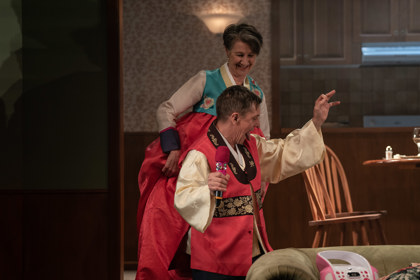 Production still for the 2022 Season of 'K-BOX'. In photo: Syd Brisbane (front), Maude Davey. Photographer: Phoebe Powell