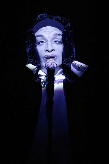 Production shot for "Boulevard Delirium". Paul Capsis. Photographer: Lisa Tomasetti