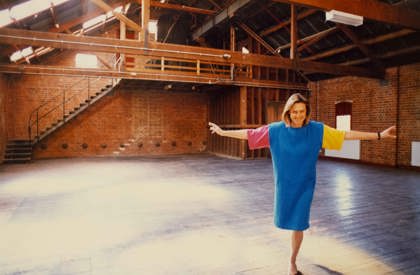 Jill Smith in our new rehearsal room, the Bagging Room