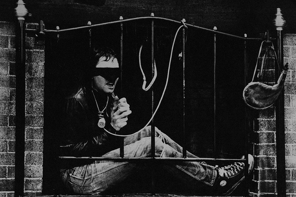 Production still for "Extremities". Nicholas Eadie as Raul. Photographer: David B. Simmonds