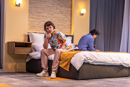 Production still for the 2023 season of 'Telethon Kid.' In photo: William Rees and Max Brown. Photographer: Tamarah Scott