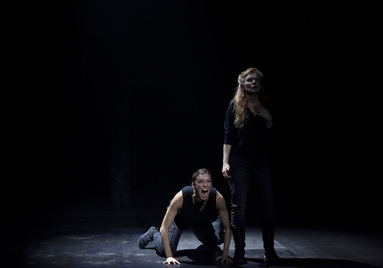 Production still for the 2022 Season of 'Monsters'. L-R: Samantha Hines, Alison Whyte. Photographer: Pia Johnson