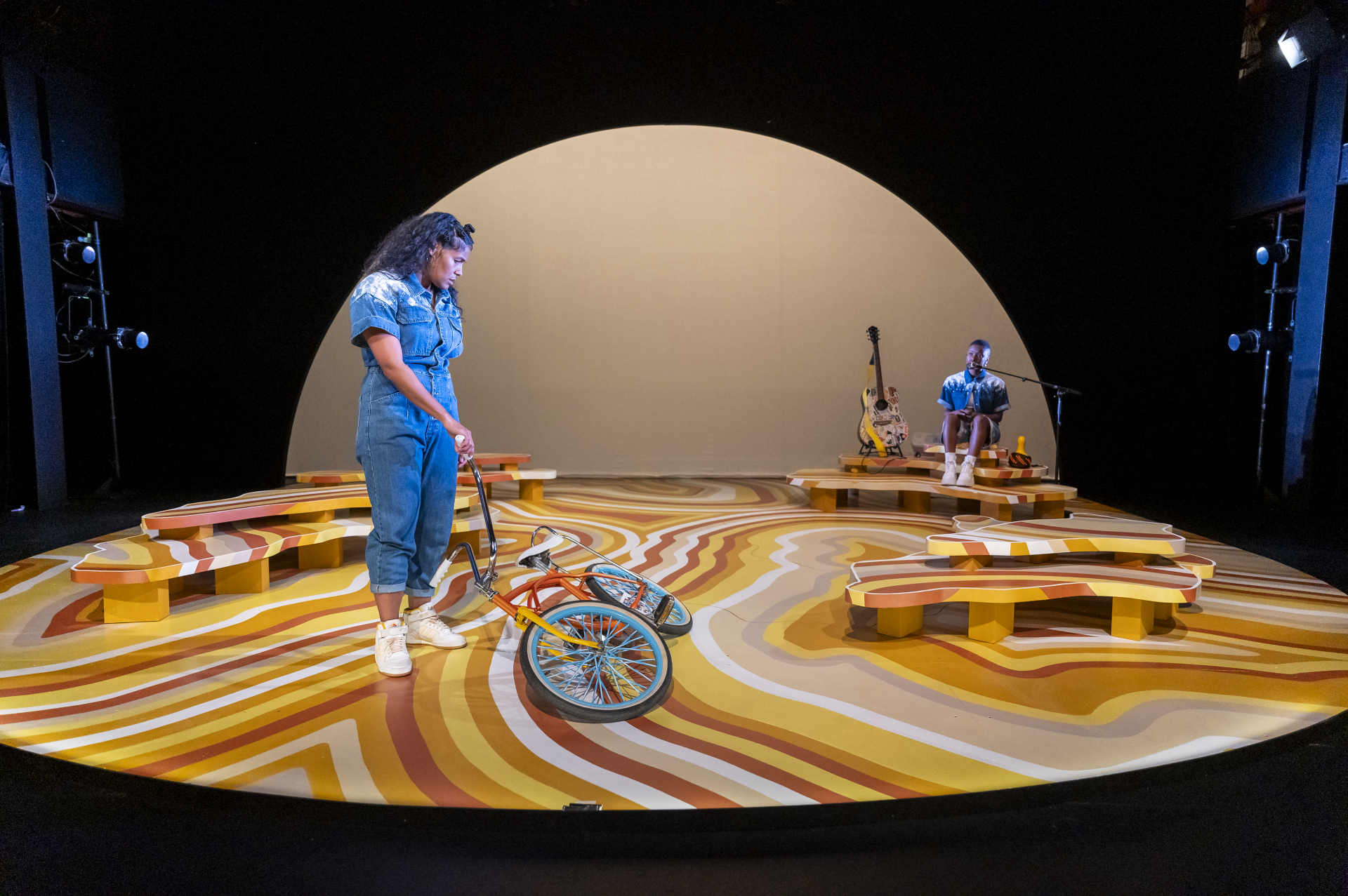 Production still for the 2024 Season of 'The Hate Race'. Zahra Newman, Kuda Mapeza. Photographer: Tiffany Garvie