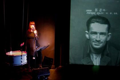 Production still for "City of Shadows". L-R: Rachael Dease. Photographer Sarah Walker