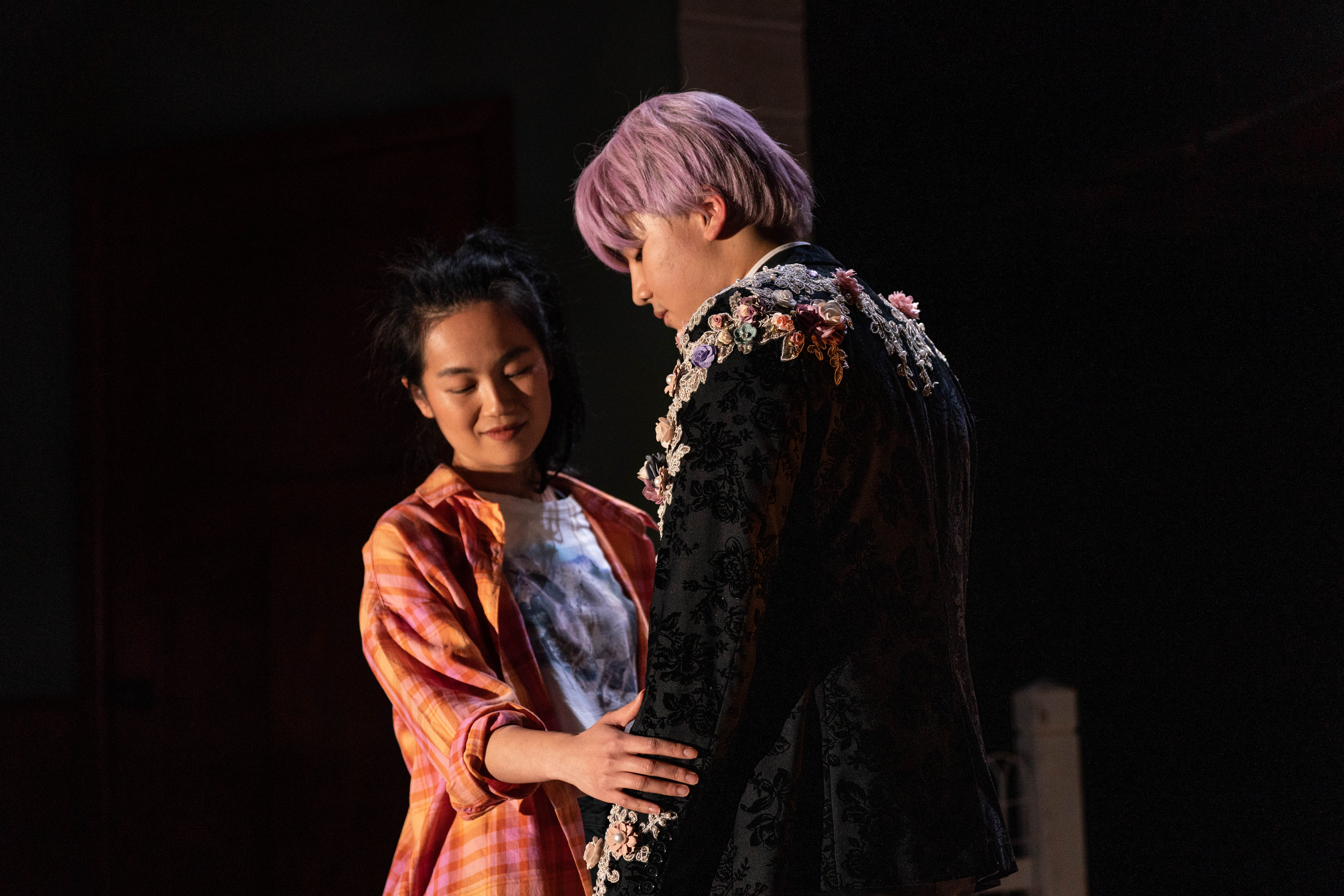 Production still for the 2022 Season of 'K-BOX'. L-R: Susanna Qian, Jeffrey Liu. Photographer: Phoebe Powell