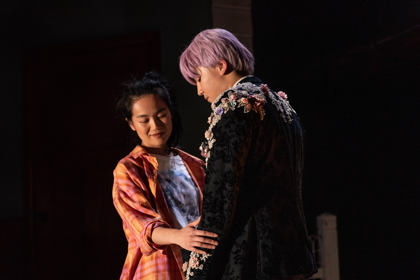 Production still for the 2022 Season of 'K-BOX'. L-R: Susanna Qian, Jeffrey Liu. Photographer: Phoebe Powell