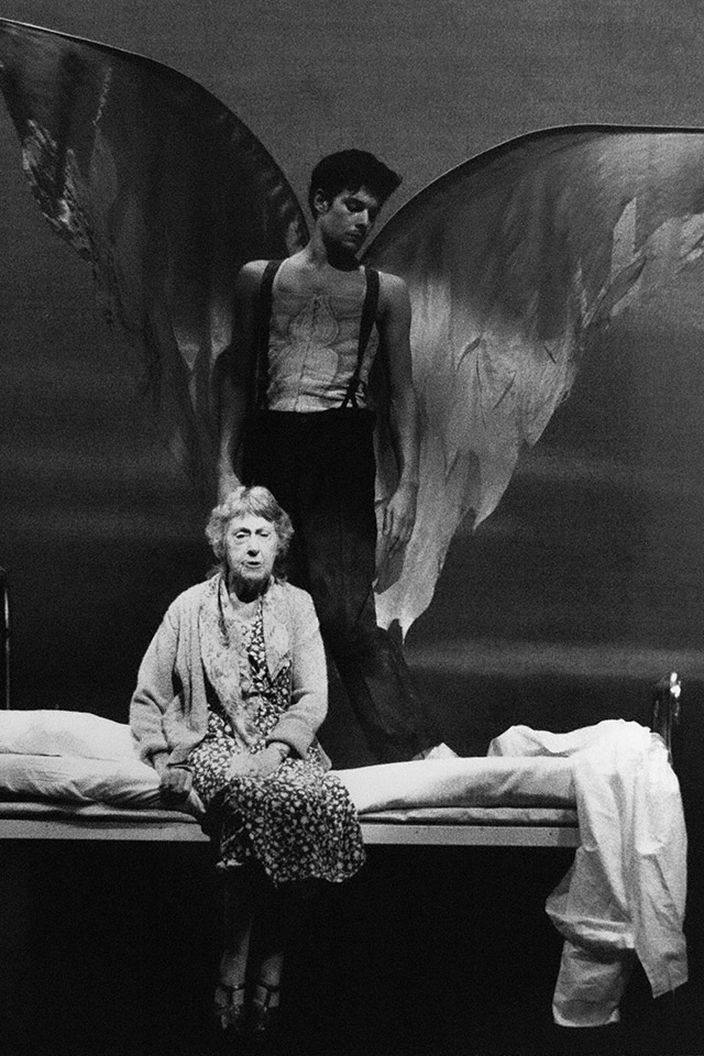 Production still for "Disturbing the Dust". L-R: Patricia Kennedy, David Tredinnick. Photographer: David Wilson