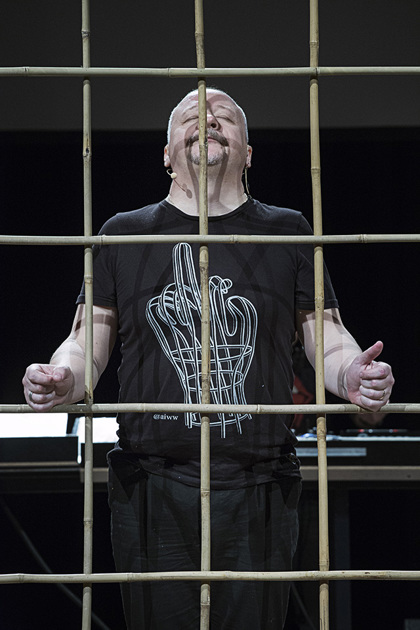 Production still for Amsterdam season of "Generation Jeans". Nicolai Khalezin. Photographer: Jan Boeve