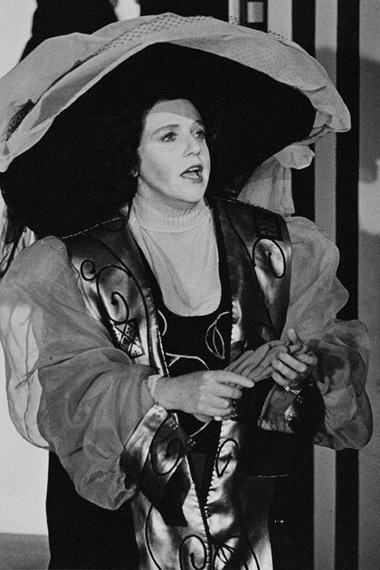 Production still for "Cafe Fledermaus". Robyn Archer. Photographer: David B. Simmonds