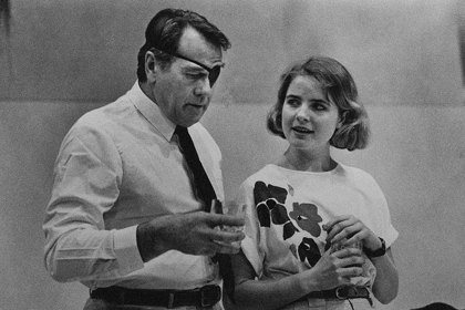 Production still for "Coralie Lansdowne Says No". L-R: Terence Donovan as Peter York, Sofie Laguna as Jill Lansdowne. Photographer: Unknown