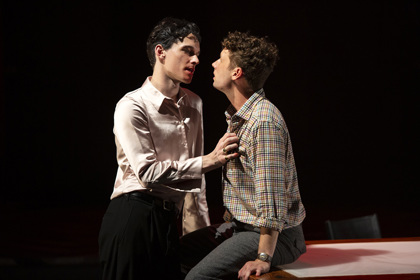 Production still for the 2023 Season of 'Nosferatu.' In photo: Keegan Joyce, Jacob Collins-Levy. Photographer: Pia Johnson