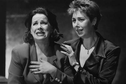 Production still for "Competitive Tenderness". L-R: Valerie Bader as Dawn, Merridy Eastman as Amelia. Photographer: Jeff Busby