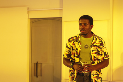 Production still for "Solaris". L-R: Fode Simbo. Photographer: Pia Johnso