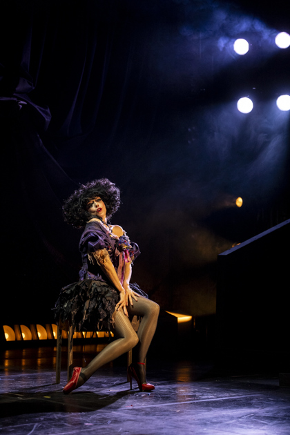 Production Photography: Brett Boardman / Featuring: Meow Meow / Production image from Belvoir Season.