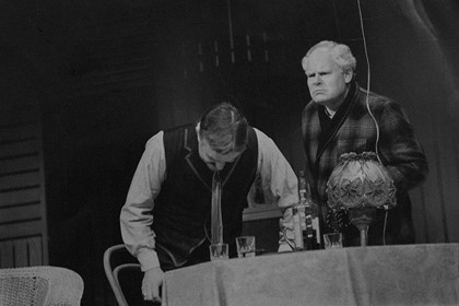 Production still for "Long Day's Journey into Night". L-R: Gary Files as Jamie, Malcolm Robertson as James. Photographer: Jeff Busby