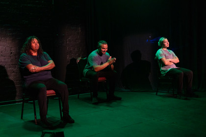 Production still for the 2023 Season of 'Whose Gonna Love 'Em? I am that i AM' In Photo: Maurial Spearim, Corey Saylor-Brunskill, Maggie Church-Kopp. Photographer: Jacinta Keefe