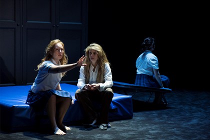 Production still for "Picnic at Hanging Rock". L-R: Harriet Gordon-Anderson, Amber McMahon, Arielle Gray. Photographer: Pia Johnson