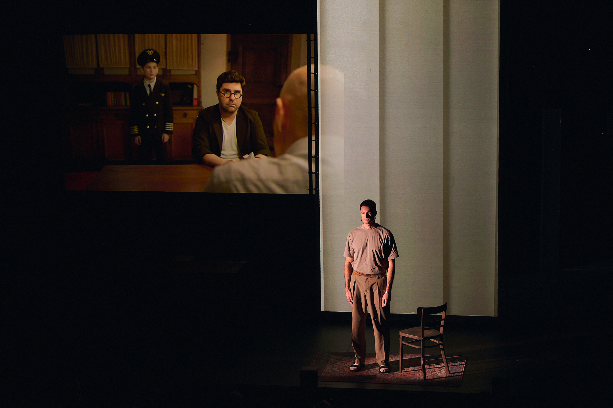 Production photography from ECHO (2025) / Photographer: Eugene Hyland / In photograph: Ben Lawson & Nassim Soleimanpour