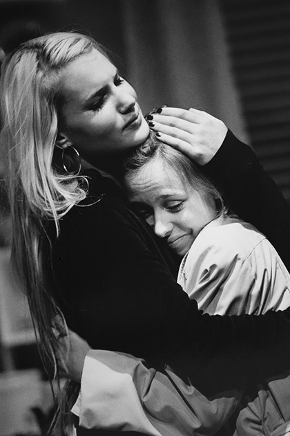 Production still for "God's Last Acre". L-R: Samantha Tolj as Cassie, Beth Buchanan as Jojo. Photographer: Jeff Busby