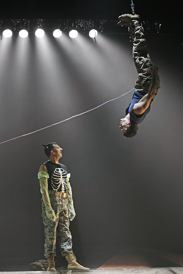 Production still for "Woyzeck". L-R: Mitchell Butel, Socratis Otto. Photographer: Jeff Busby