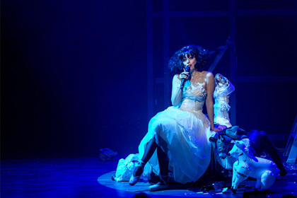 Production still for "Apocalypse Meow: Crisis is Born". Meow Meow. Photographer: Pia Johnson