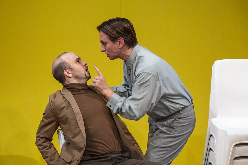 Production still for "The Temple". L-R: Marcus McKenzie, Ash Flanders. Photographer: Pia Johnson