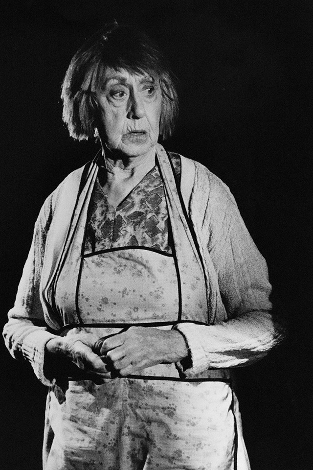 Production still for "The Newspaper of Claremont Street". Patricia Kennedy as Weekly. Photographer: Jeff Busby