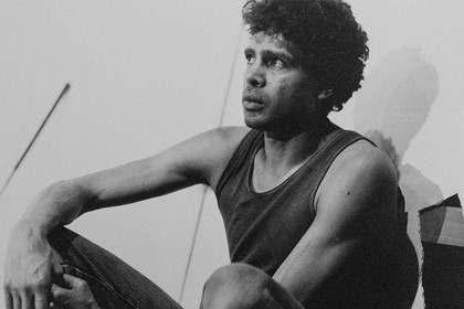 Production still for "State of Shock". Ernie Dingo. Photographer: Unknown