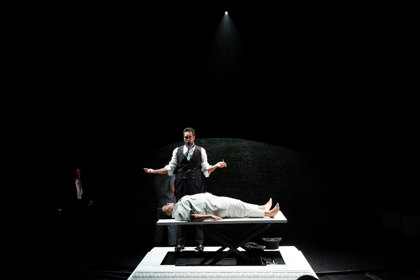 Production still for the 2022 Season of 'The Return'. In photo: Damion Hunter (standing), Ghenoa Gela. Photographer: Pia Johnson