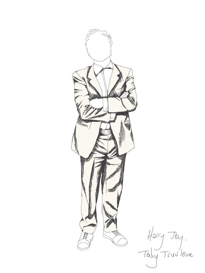 Costume design rendering 'Harry Joy' (c) Marg Horwell