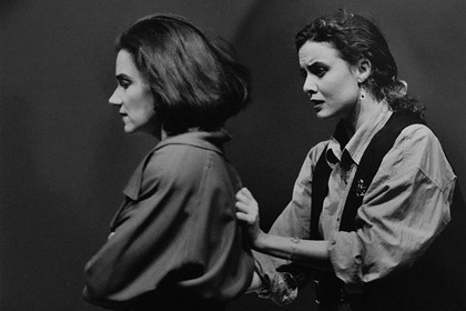 Production still for "Sex Diary of an Infidel". L-R: Janet Andrewartha as Jean, Tammy McCarthy as Laura. Photographer: Jeff Busby