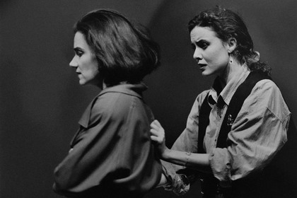 Production still for "Sex Diary of an Infidel". L-R: Janet Andrewartha as Jean, Tammy McCarthy as Laura. Photographer: Jeff Busby