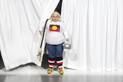 Production still for "Blaque Showgirls". Bessie Holland as Ginny Jones. Photographer: Pia Johnson 