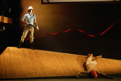 Production still for "The Call". L- R: Alex Schepisi, Jeremy Stanford as Tom Wills. Photographer: Unknown